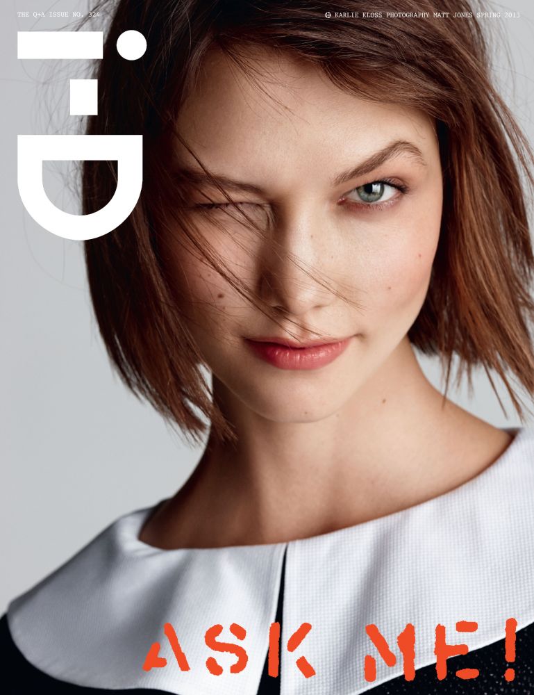image of Karlie Kloss on the cover of iD Magazine