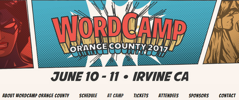 ScreenCap from WordCamp Orange County 2017 website