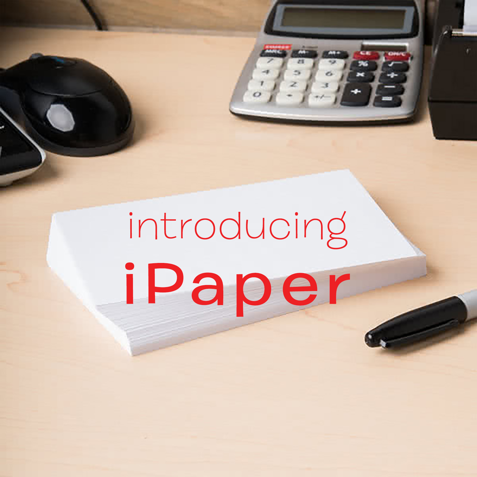 image of white index cards with the title "Introducing iPaper" superimposed