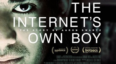 poster for documentary film about Aaron Swartz, The Internet's Own Boy