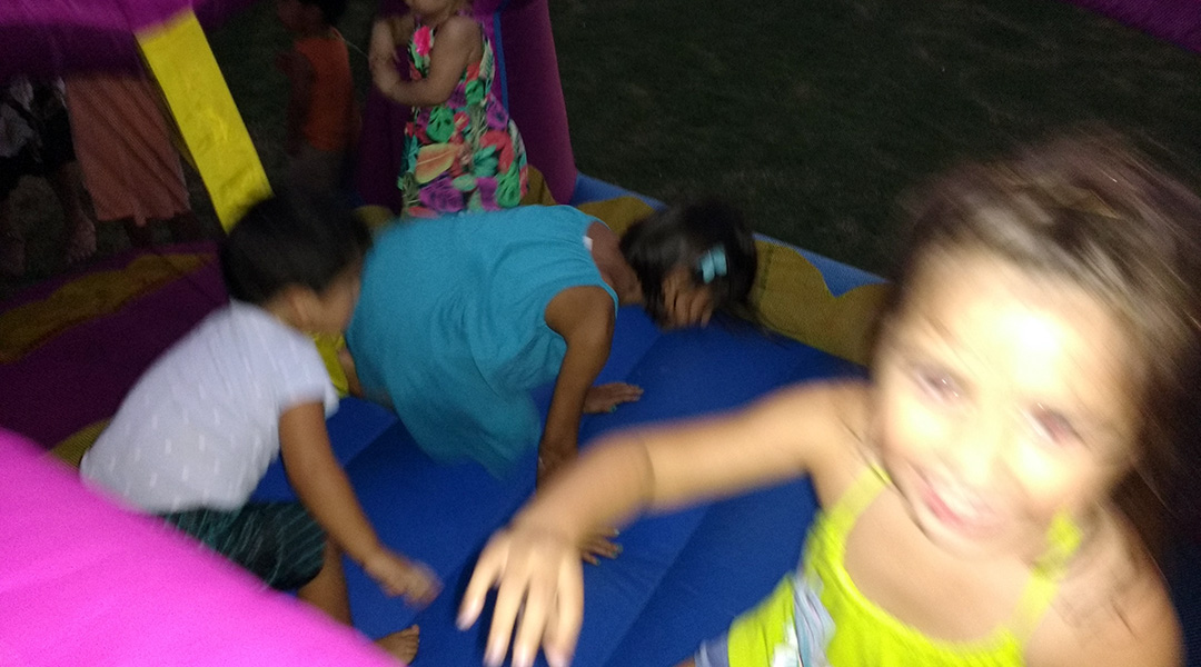 kids in a bounce