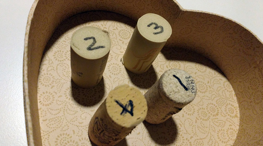 photo of 4 wine corks