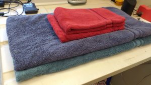photo of folded towels