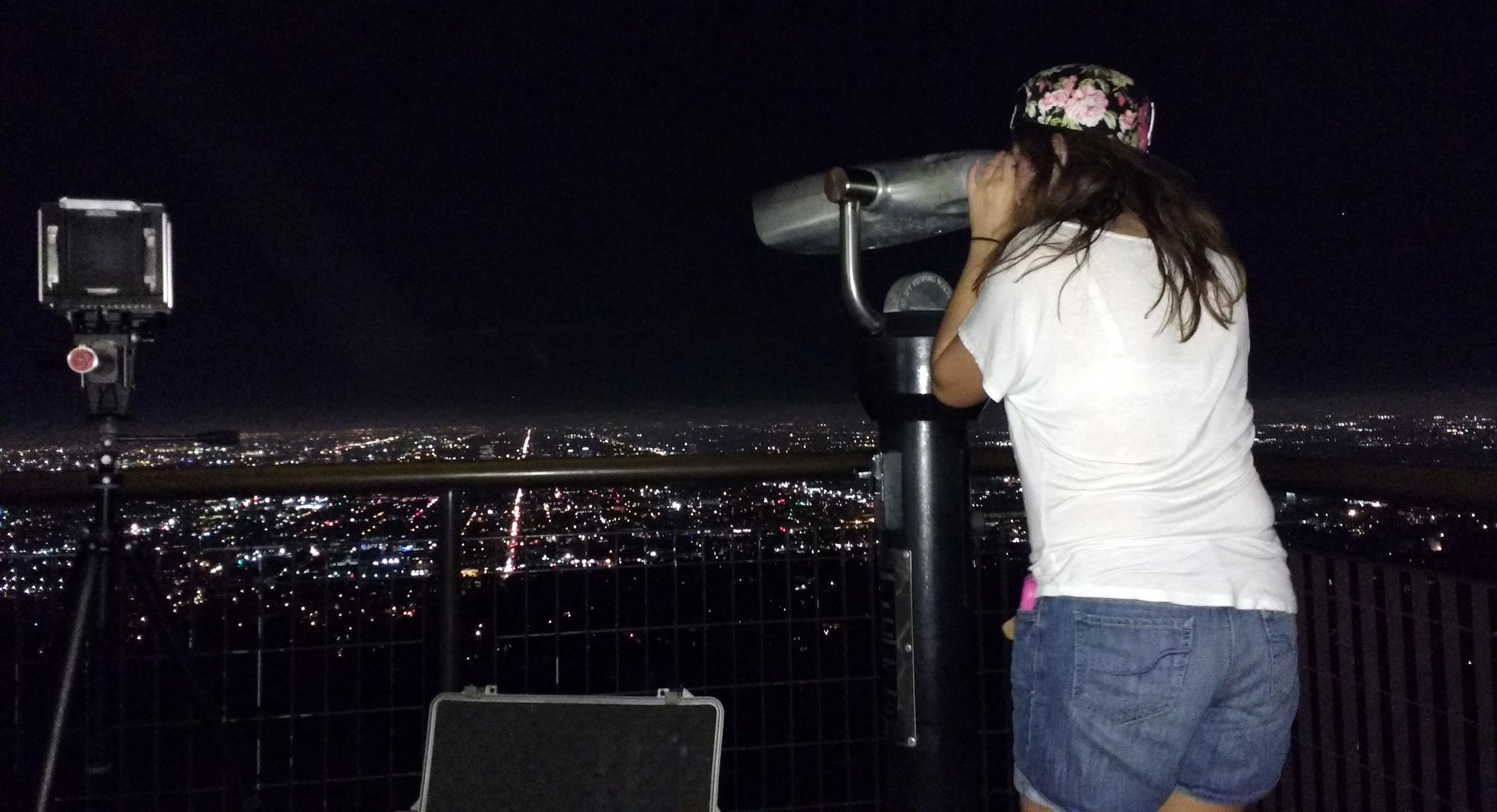 Los Angeles' skyline photo from Griffith Observatory at night