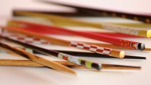 photo of different designs of chopsticks