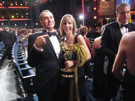 Phil Dagort in a tuxedo at the Emmy Awards