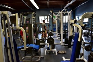 weight room at Newport Aquatic Center in Newport Beach, CA