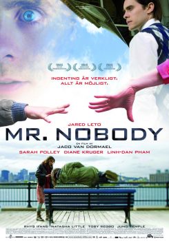 movie poster for the film Mr. Nobody featuring the title text, and various vignetted images from the film