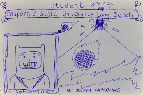 Drawing of a CSULB student ID card