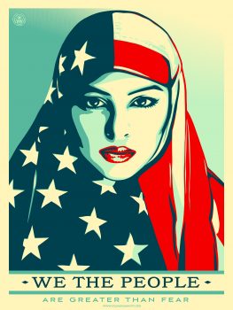 "We the people: are greater than fear" poster by Shepard Fairey