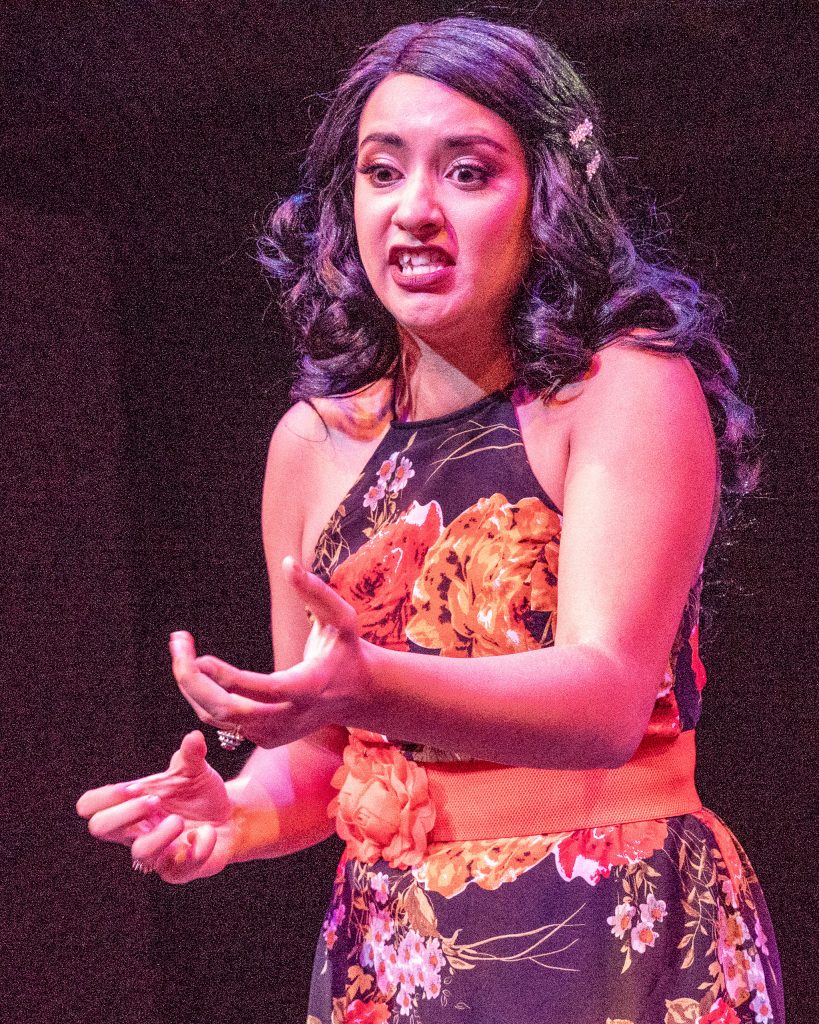 Julia Michelle (Lady Macbeth) Delivers A Monologue During A Rehearsal For Flamenco Macbeth On The SMC Studio Stage On Thursday, April 25, 2019. Flamenco Macbeth Is An Adaptation From Shakespeare By SMC Theatre Arts Department Chair Perviz Sawoski. Performances Are In The SMC Studio Stage On April 26, 27, 28, And May 3, 4, 5. (Glenn Zucman/The Corsair)