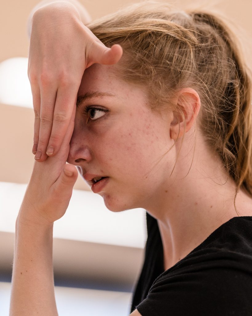 SMC Student Dancer Brittany Ganiere Rehearses Julisa Figueroa’s New Choreography For Synapse Dance Theater In SMC’s Core Performance Center On Thursday, April 25, 2019. Synapse Dance Theater Will Be Performed On The Broad Stage At SMC’s Performing Arts Center On Friday And Saturday, May 24 And 25. (Glenn Zucman/The Corsair)
