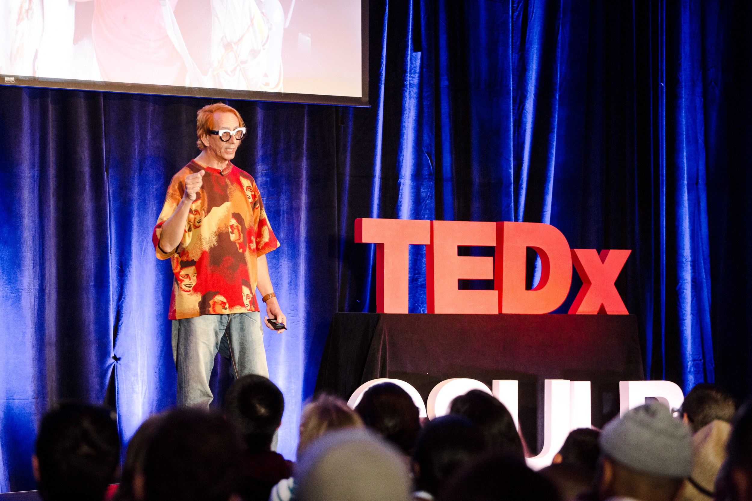 Glenn Zucman on stage at TEDxCSULB